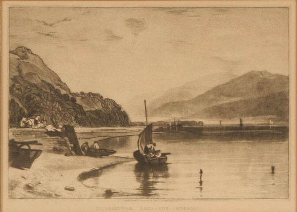 Appraisal: Joseph Mallord William Turner British - Inverary Pier Loch Fyne