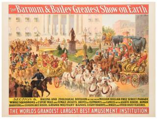 Appraisal: Barnum and Bailey Greatest Show on Earth Parade Section Racing