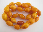 Appraisal: An Amber bead necklace approx length cm