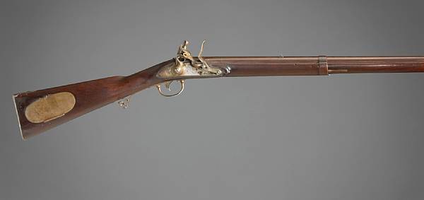 Appraisal: A U S Model flintlock common rifle by R JohnsonDated