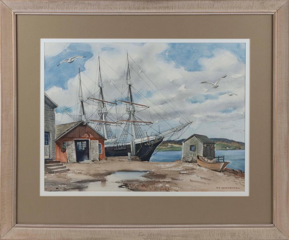 Appraisal: YNGVE EDWARD SODERBERG CONNECTICUT ILLINOIS - JOSEPH CONRAD WATERCOLOR ON