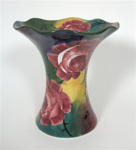 Appraisal: WEMYSS LADY EVA VASE S glazed earthenware decorated in the