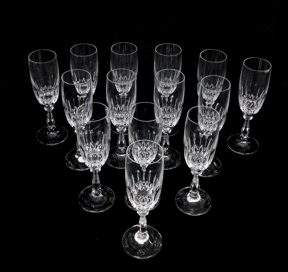 Appraisal: GLASS Delilah by Schott-Zwiesel set of fourteen crystal champagne flutes