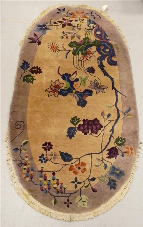 Appraisal: Chinese oval peach with vine and floral design good condition