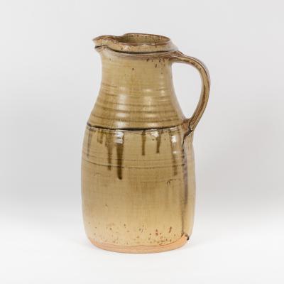 Appraisal: Richard Batterham British born a large stoneware jug green ash