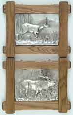 Appraisal: LOT OF TWO GERMAN CAST PEWTER WALL HANGINGS Made in