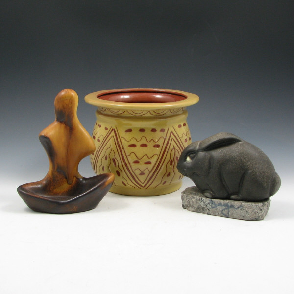 Appraisal: Group of three studio pottery items all by Daga including