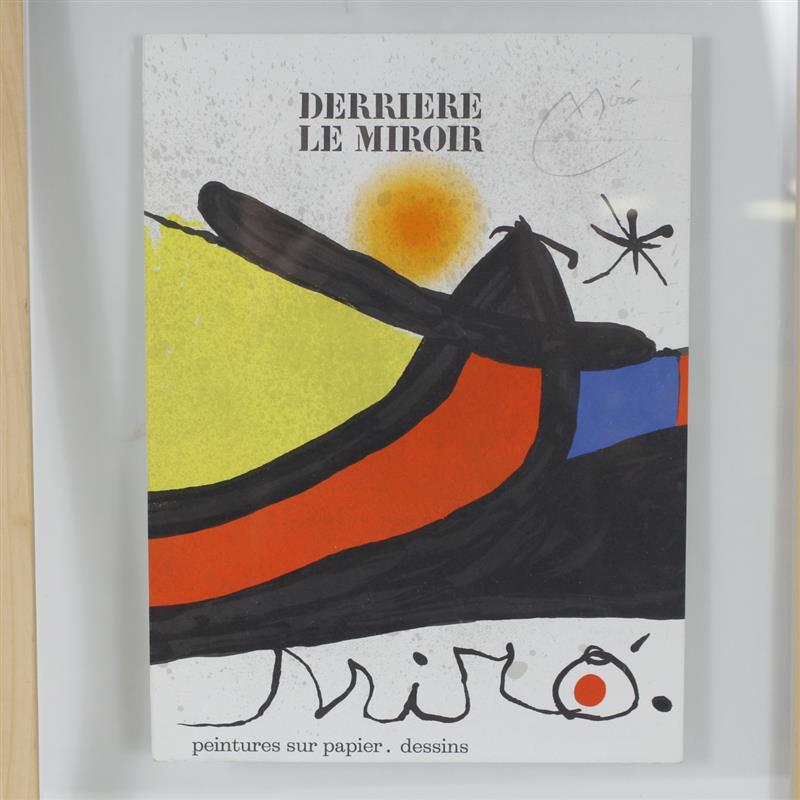 Appraisal: Joan Miro th CenturyDerriere Le MiroirOriginal lithographColor litho with pencil