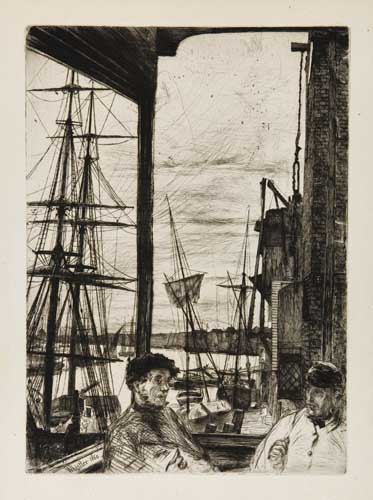 Appraisal: JAMES A M WHISTLER Rotherhithe Etching and drypoint on antique