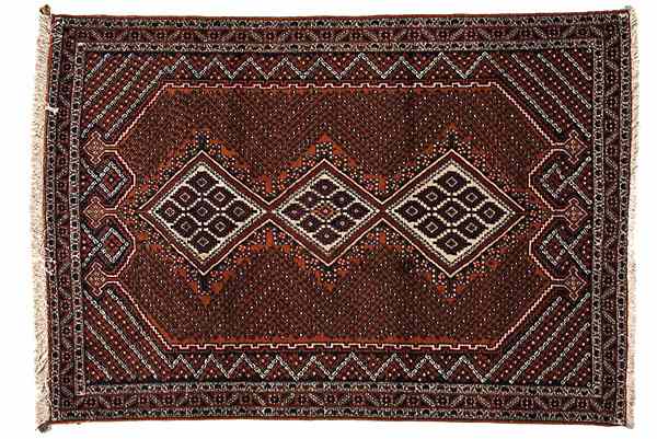 Appraisal: Shiraz Rug Iranian A Shiraz rug with central medallion ft