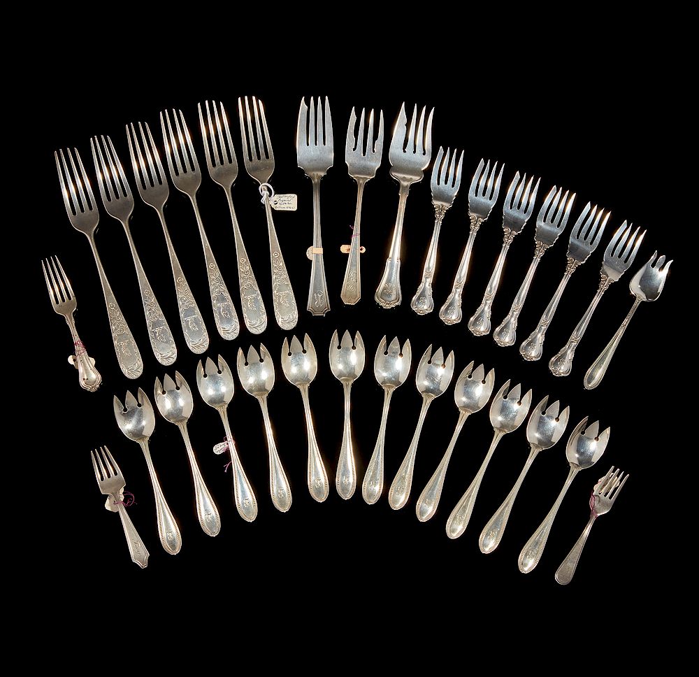 Appraisal: Assorted Sterling Silver Forks Assorted sterling silver forks various makers