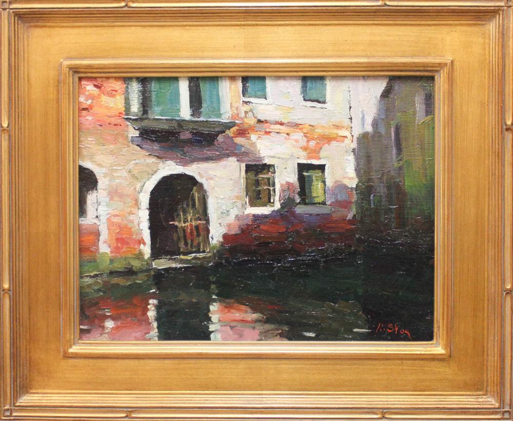 Appraisal: NICK STOQ United States st century oil on board Venice