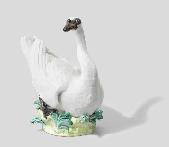 Appraisal: A large Meissen model of a Swan circa Modelled by