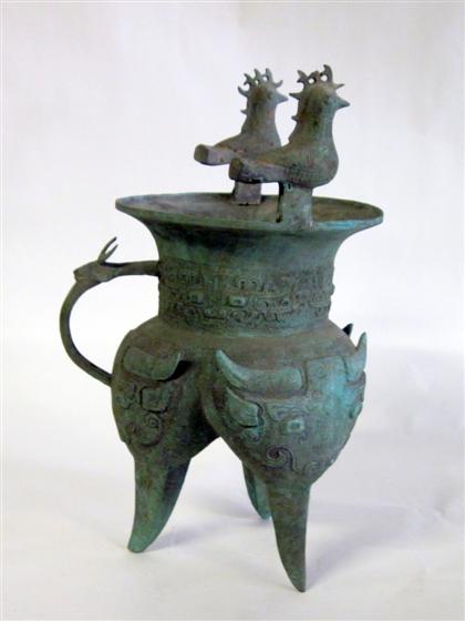 Appraisal: Chinese bronze 'archaic' form censerH in