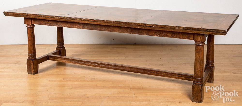 Appraisal: Oak refectory table early th c Oak refectory table early