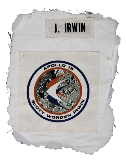 Appraisal: FLOWN Lunar Surface Apollo Crew Emblem and Name Tag An