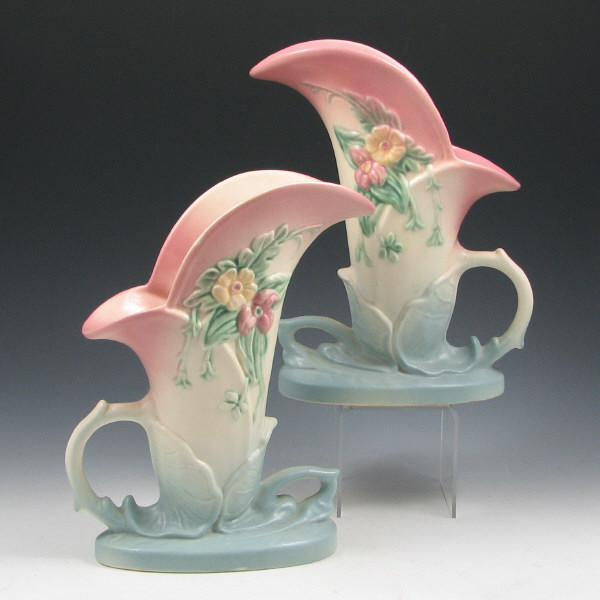 Appraisal: Hull Wildflower W- - Cornucopias Pair Pair of Hull Wildflower