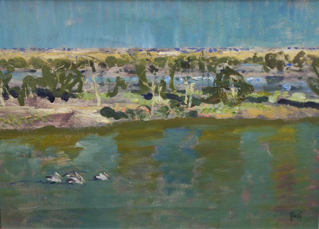 Appraisal: Charles Bush - The Pelicans oil on canvas signed 'Bush'