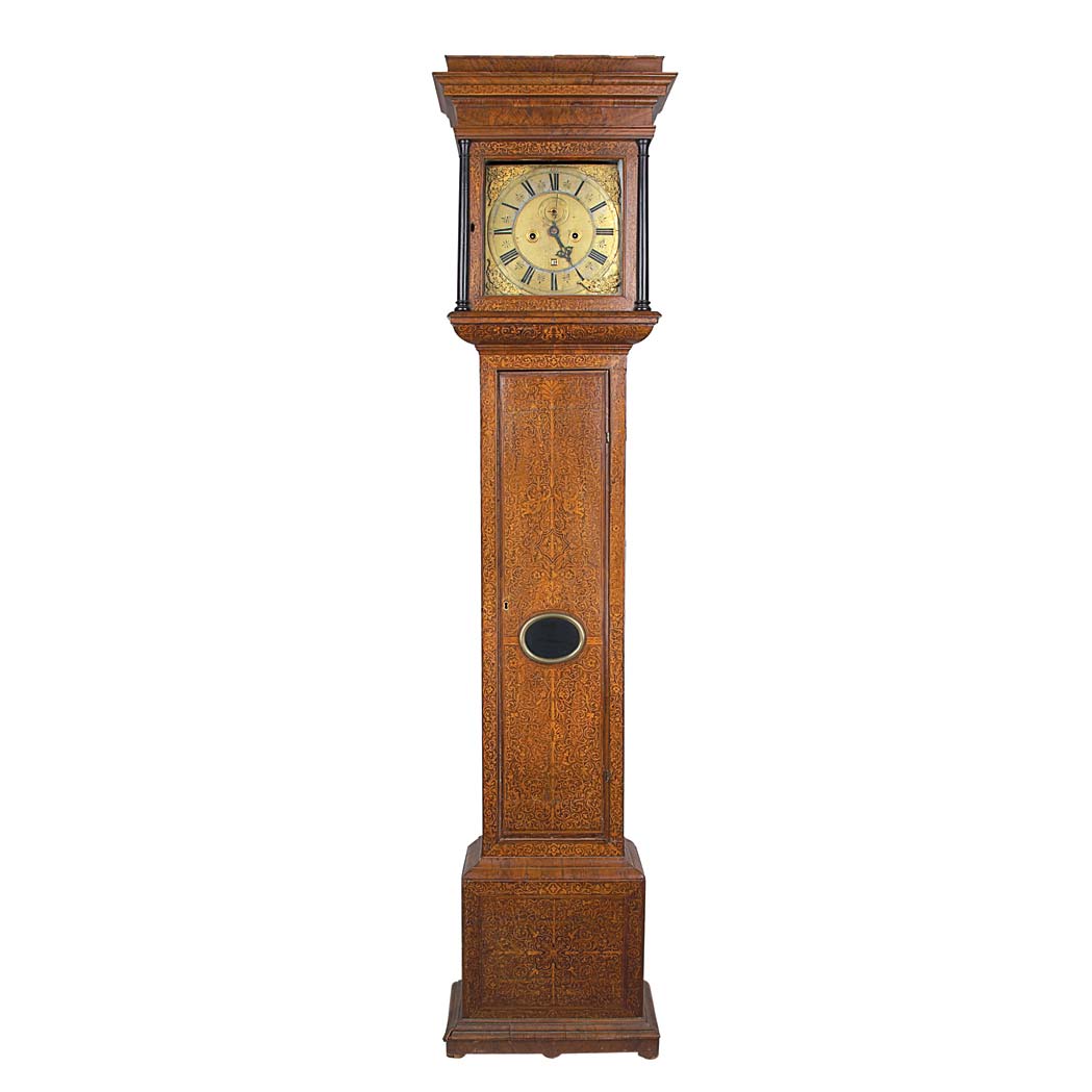 Appraisal: William and Mary Walnut and Seaweed Marquetry Tall Case Clock