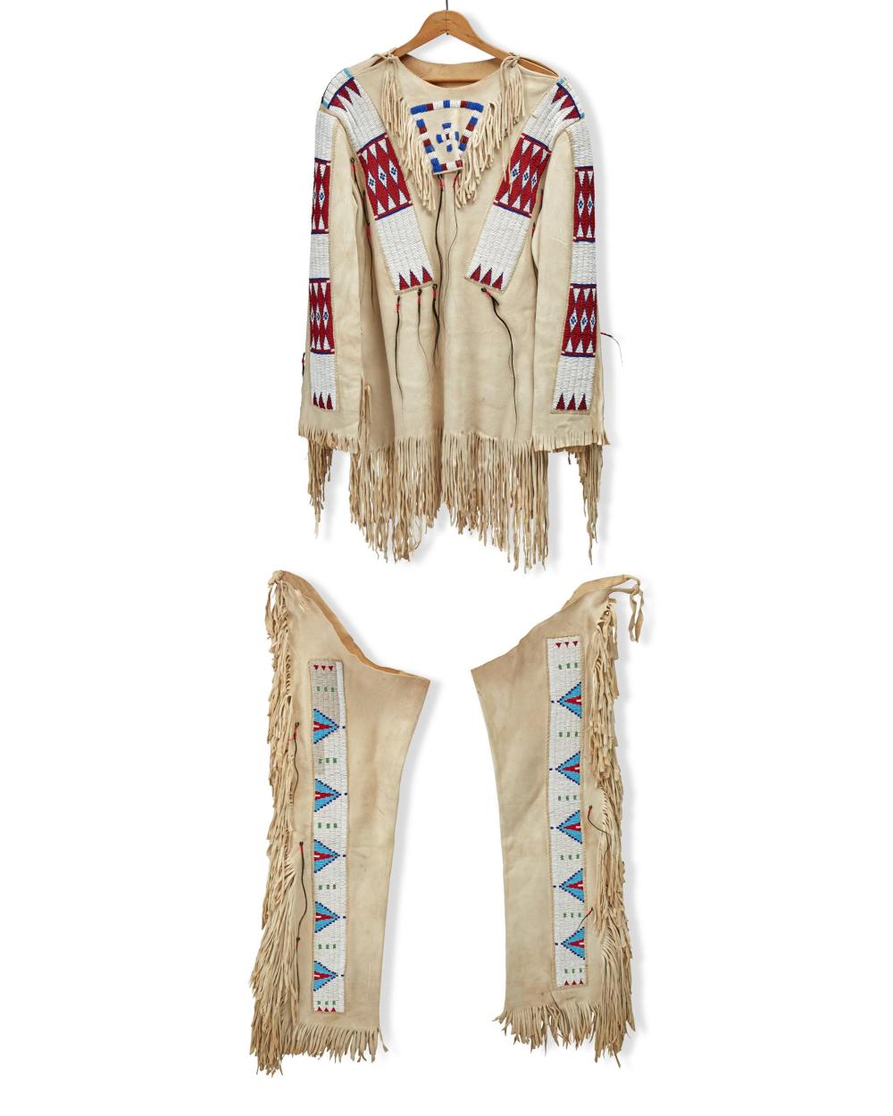 Appraisal: A Sioux deerskin shirt and leggings Second half th Century