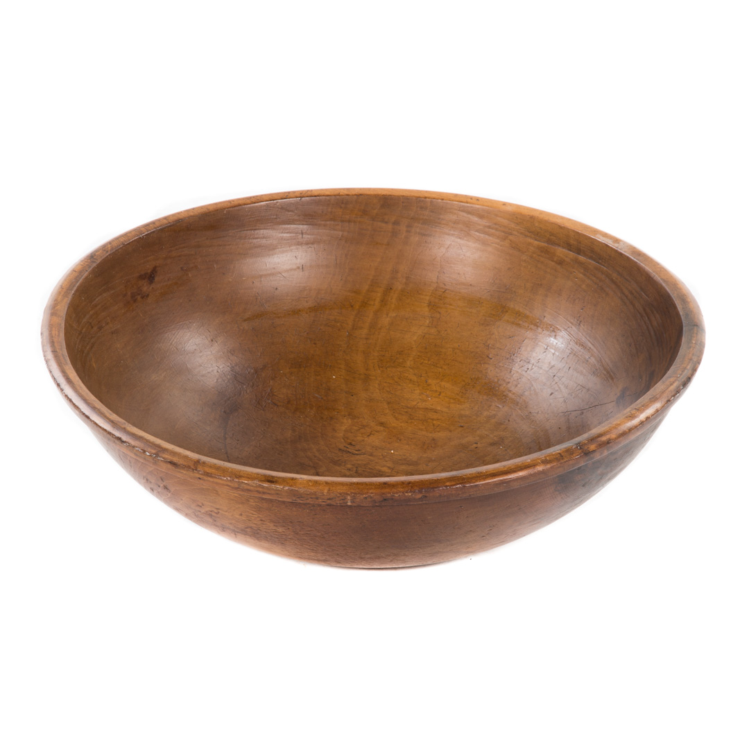 Appraisal: American turned maple beehive bowl th century in Diam Condition