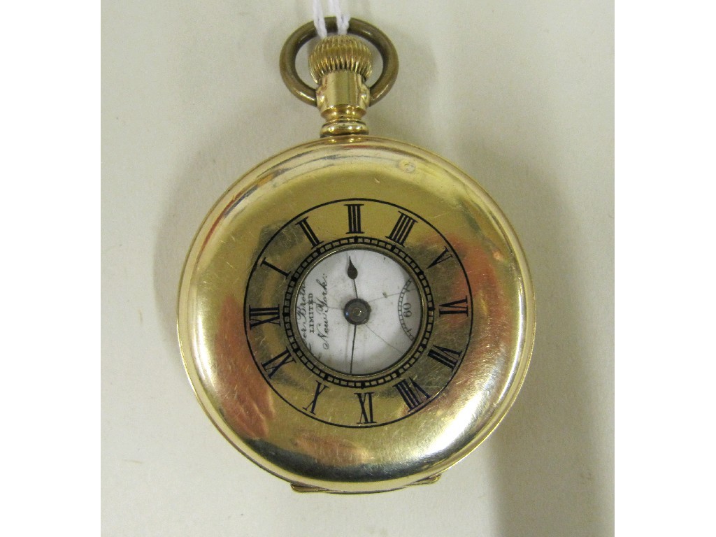 Appraisal: Rolled gold half hunter pocket watch