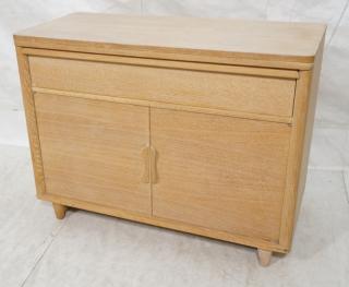 Appraisal: 's Modern Cerused Oak Server Cabinet Drawer over Doors Frankl