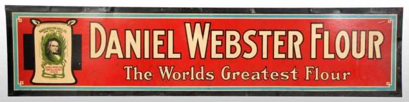 Appraisal: Cardboard Daniel Webster Flour Sign Description In metal frame Has