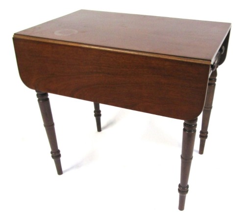 Appraisal: A late thC mahogany Pembroke table with single drawer and