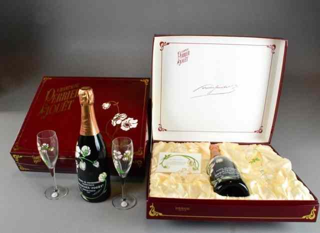 Appraisal: PERRIER JOUET CHAMPAGNE GIFT SETSIncluding two gift sets containing a