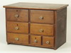 Appraisal: STORAGE CABINET - Walnut and pine seven drawer storage cabinet