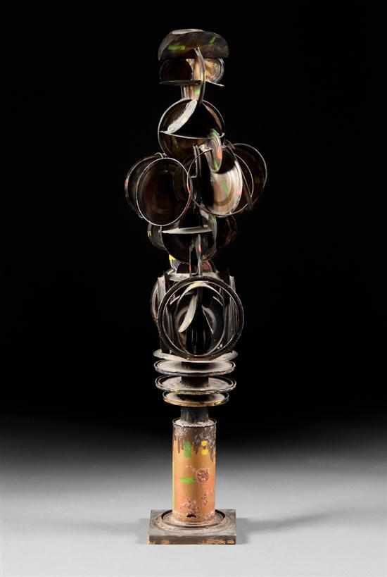 Appraisal: Irving Lehman Russian American - Abstract metal assemblage sculpture constructed