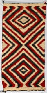 Appraisal: Native American Eyedazzler Weaving Native American Eyedazzler hand-woven rug serrated