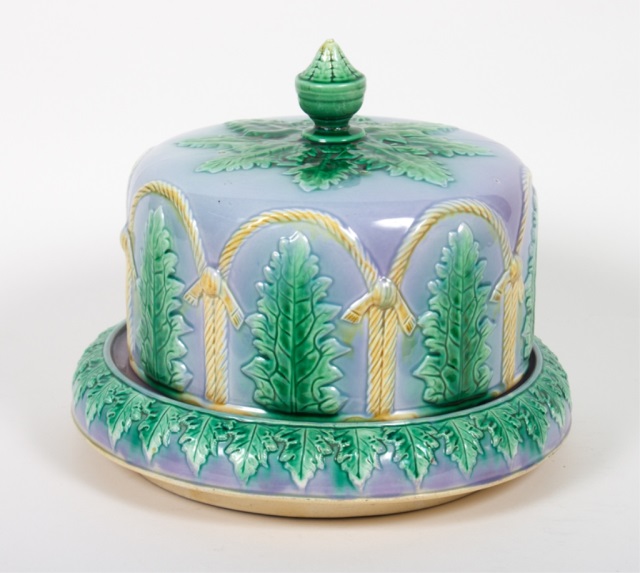 Appraisal: English majolica cheese dome late th century probably Joseph Holdcroft