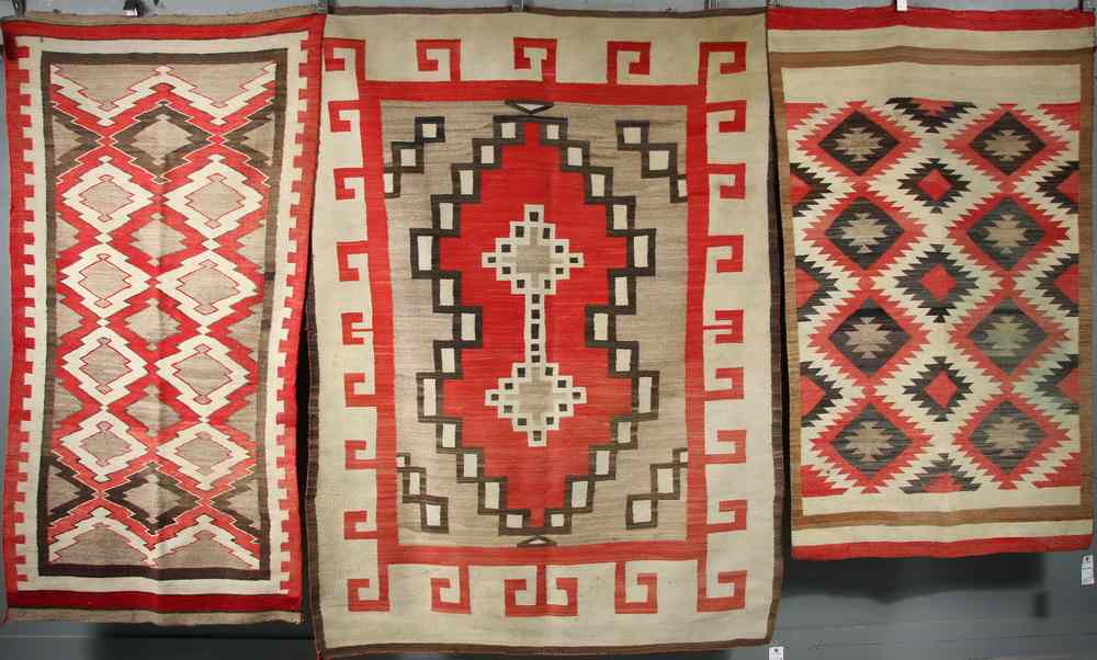 Appraisal: NAVAJO RUGS - s Vintage Navajo Crystal Rugs The first