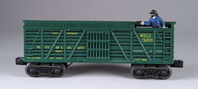 Appraisal: LIONEL WELLS FARGO ANIMATED FREIGHT CAR CONDITION Very good to