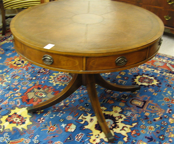 Appraisal: FEDERAL STYLE MAHOGANY DRUM TABLE American mid th century having