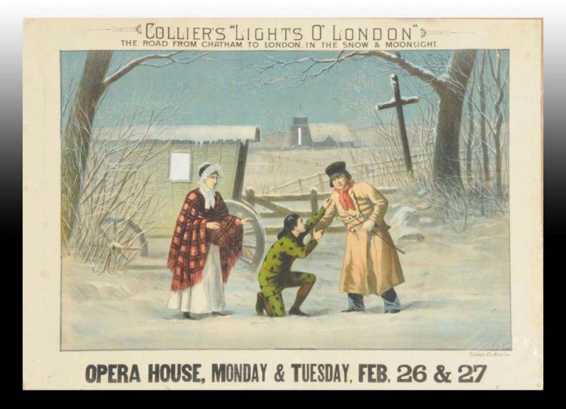 Appraisal: Collier's Lights O' London Paper Litho Poster Description Circa A