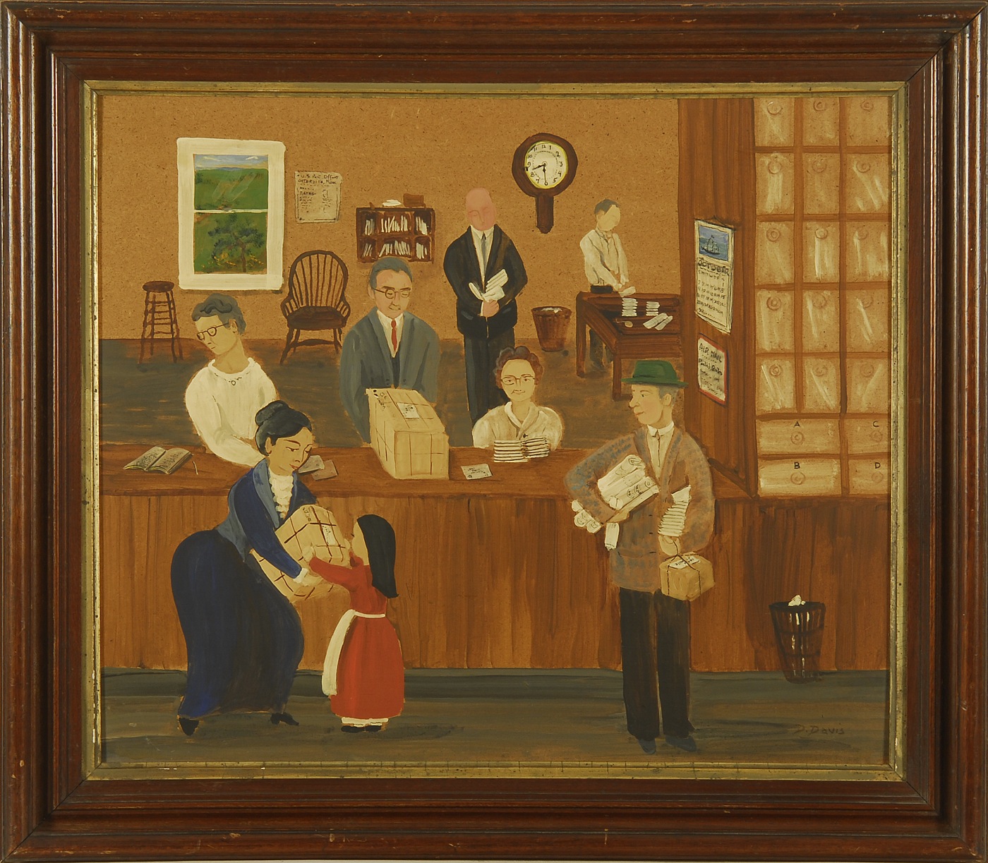 Appraisal: DOROTHY DAVISAmerican - The Osterville Post Office Wonderful folk art