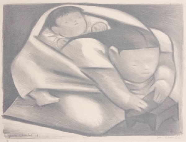 Appraisal: Jean Charlot French American - Tortillera and Child Lithograph on