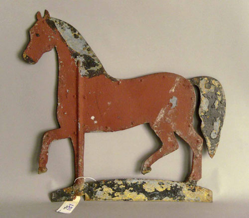 Appraisal: Sheet metal horse weathervane h l