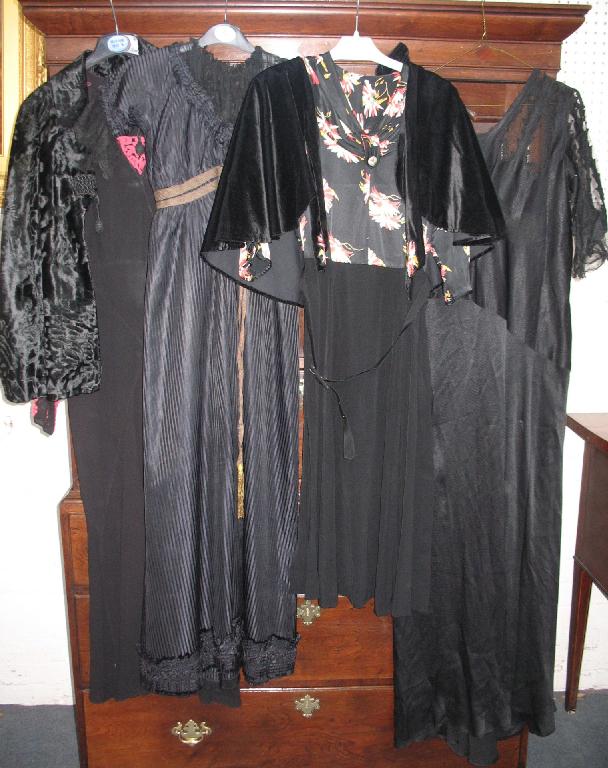 Appraisal: A collection of period and vintage dresses and capes a