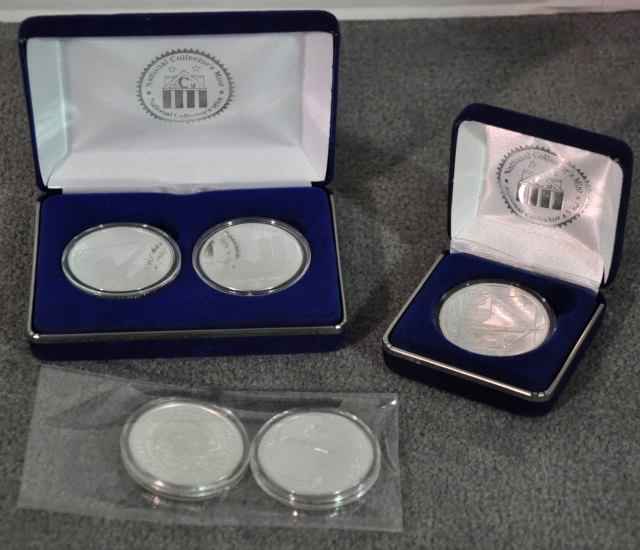 Appraisal: Five Silver Rounds Commems Including Hutt River Australia - Commem