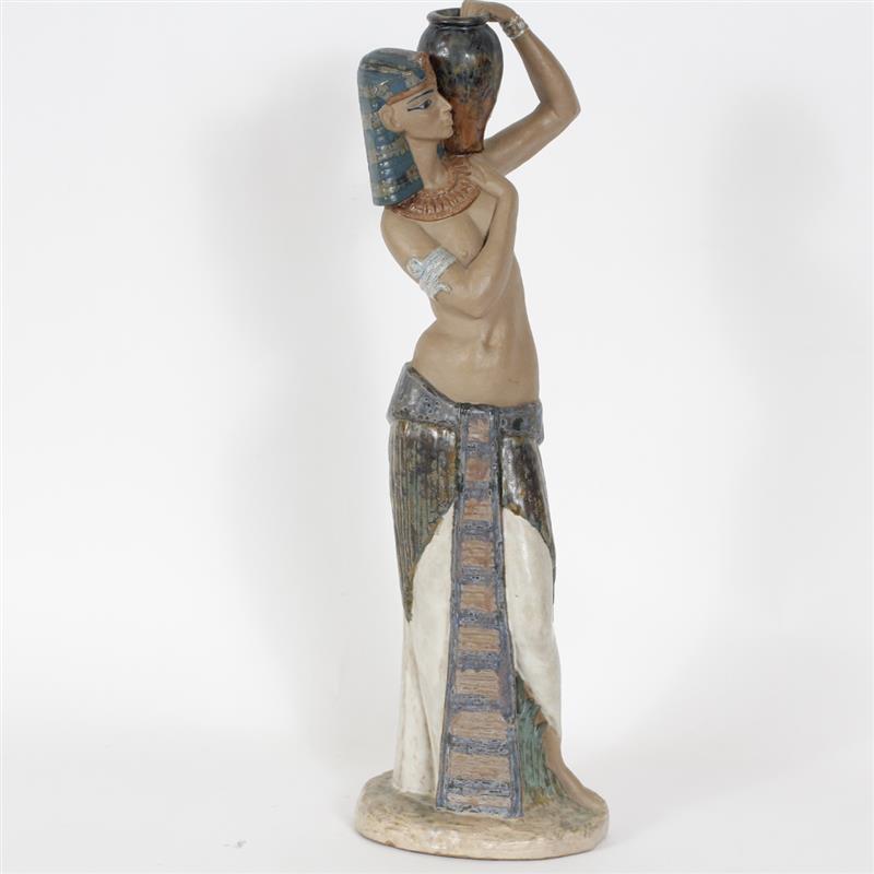 Appraisal: LARGE Rare Lladro porcelain figure of an Egyptian water bearer