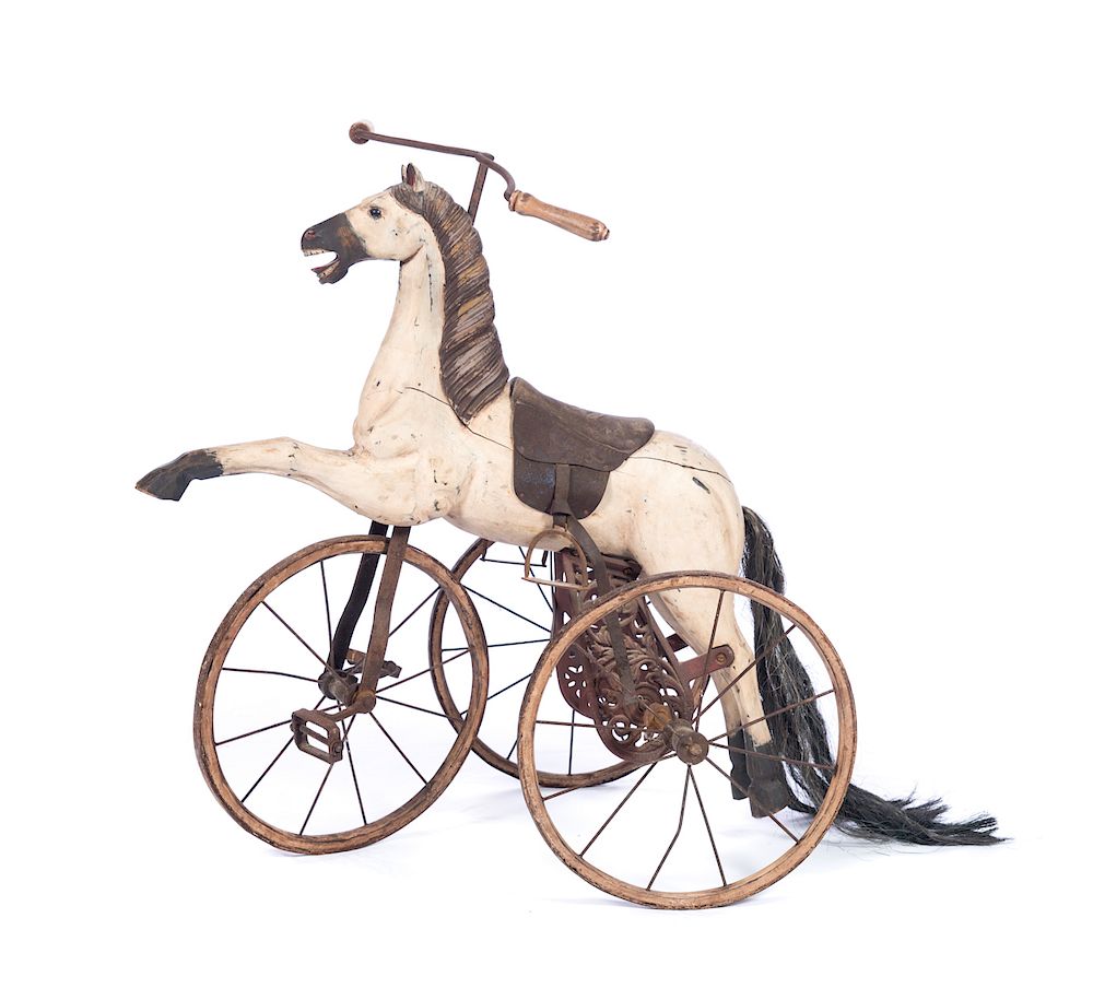 Appraisal: Wooden Horse Velocipede Good condition with normal wear Please Email