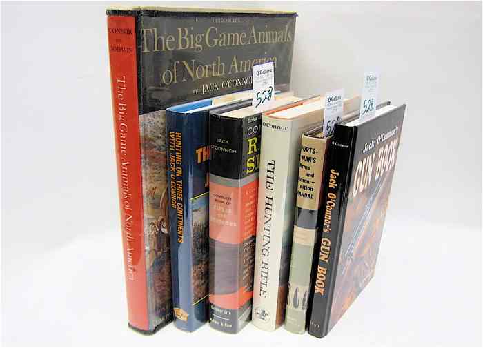 Appraisal: SIX BOOKS BY JACK O'CONNOR regarding guns and hunting ''The