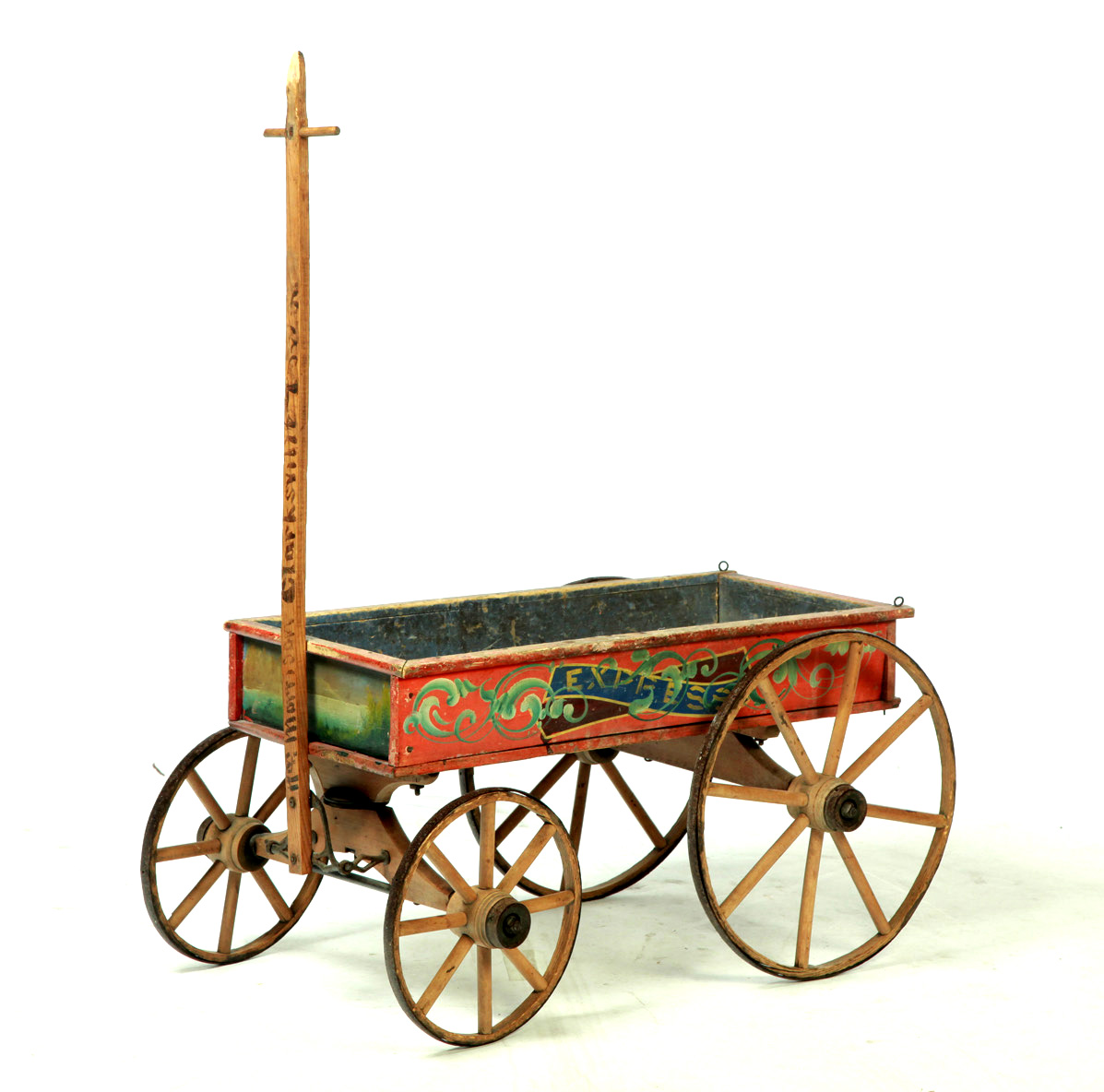 Appraisal: EARLY PAINTED EXPRESS WAGON American th quarter- th century mixed