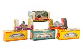 Appraisal: Group Scale Model Cars Motorcycles in Boxes A group of