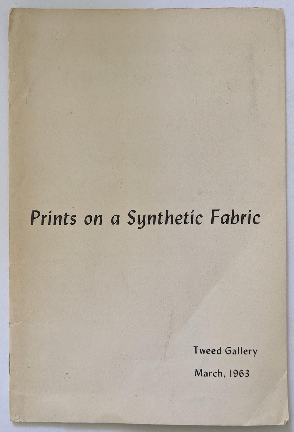 Appraisal: BOOKLET PRINTS ON A SYNTHETIC FABRIC TWEED GALLERY The provenance