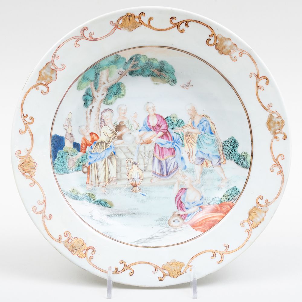 Appraisal: Chinese Export Porcelain Soup Plate Decorated for the European Market